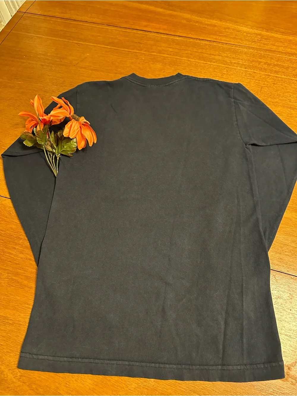Men’s Aeropostale Navy Long Sleeve Shirt with Orange Logo